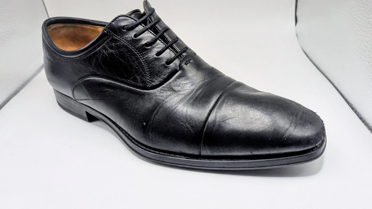 Black Leather Upper Magnanni Dress Shoes for Men for sale | eBay