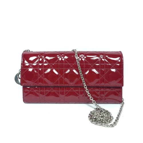 Sac bandoulière chaîne Dior Lady Caneage Patent WOC 1317 119203173