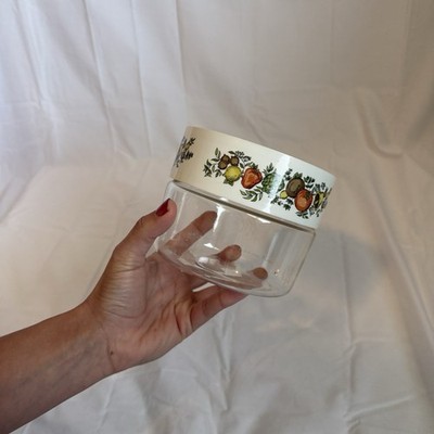 VTG Pyrex Spice of Life Glass Storage Container Canister USA Screw Top Lid GUC