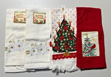 Lot of 5 Assorted Christmas Hand Towels