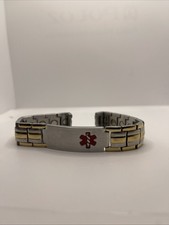 MEN'S Heavy Stainless  Medical Alert Magnetic Bracelet