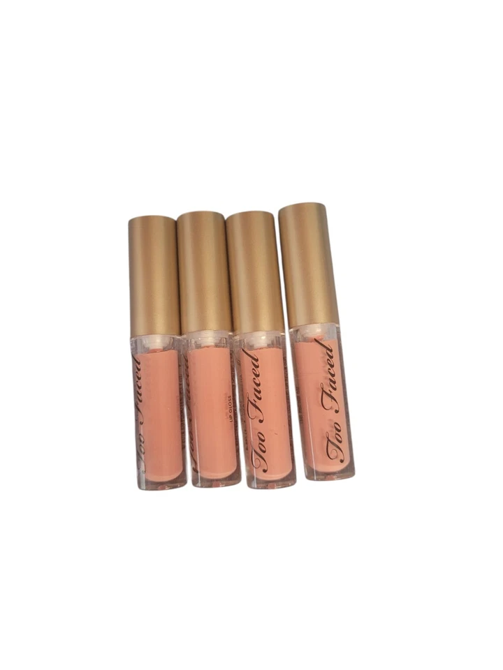Brilho labial Too Faced La Creme x 4 boneca nua tamanho de viagem novo nude - Imagem 2 de 4
