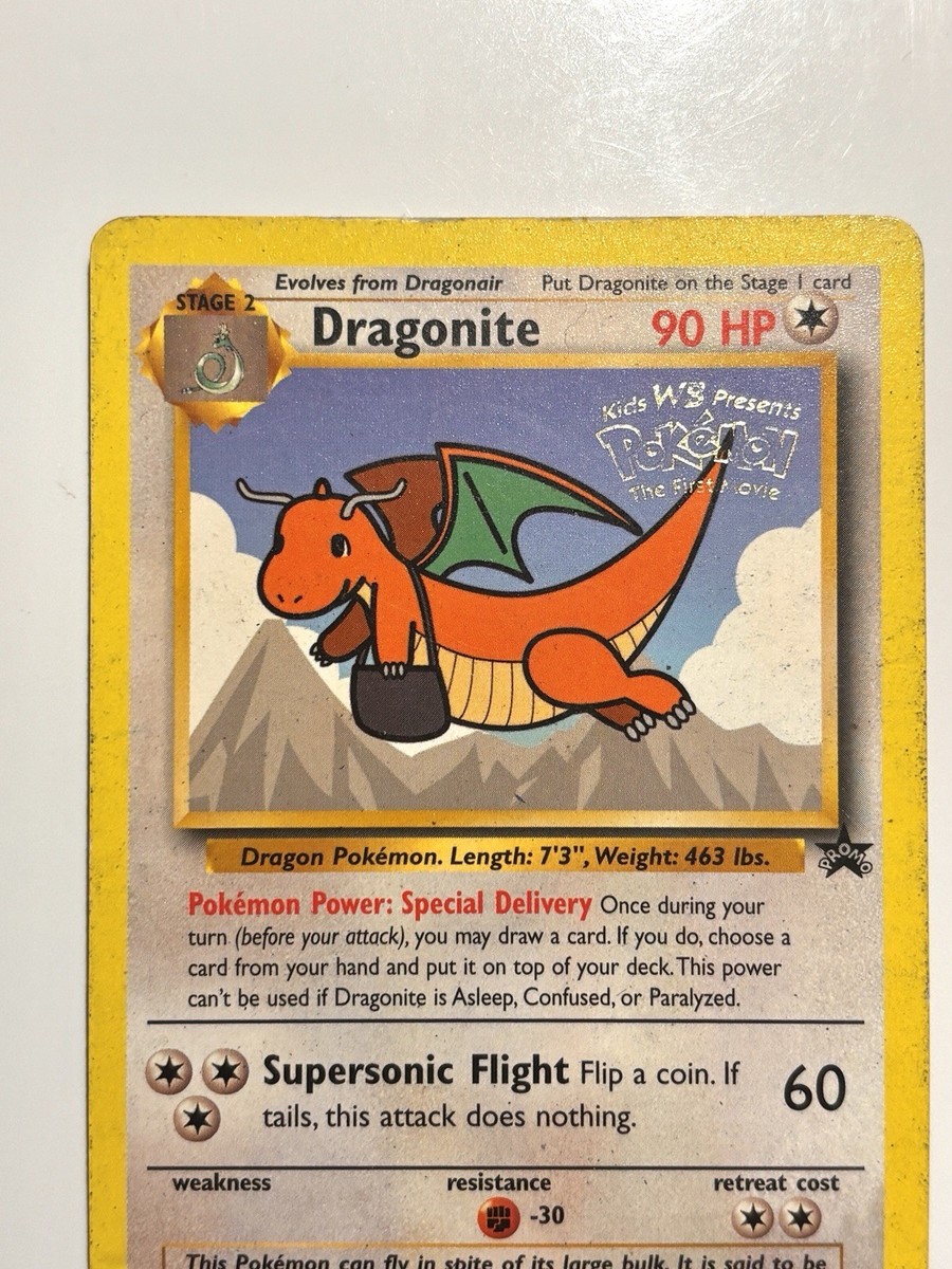 dragonite pokemon card first movie Dragonite Promo Black Star 5 Pokemon Card – CollexyLux – CollexyLux.dk