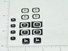 John Deere Logos in Black Sticker Set JD-761