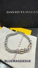 David*YurmanSterling/Silver & 14KGold HEAVY Link Woven 7" Bracelet