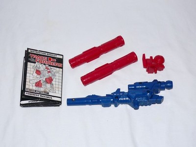 Vintage G1 Transformers Fortress Maximus Instructions, Hip Cannons, Radar, Gun