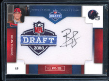 2009 Panini Rookies & Stars BRIAN CUSHING NFL Draft Patch Autograph Auto RC /100