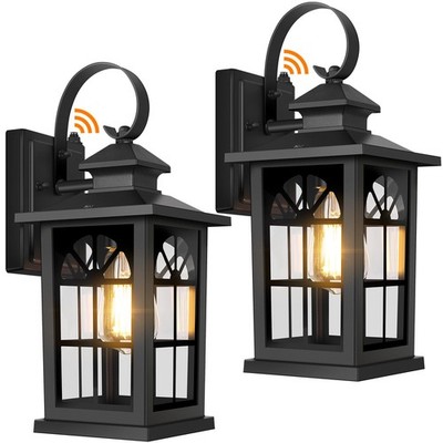 2-Pack Dusk to Dawn Outdoor Wall Light Fixtures, Aluminum Exterior Lighting F...