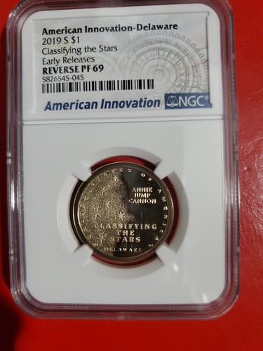 2019 S Golden Dollar Reverse Proof Classifying The Stars Rare NGC PF69 Early Re. - Picture 3 of 11