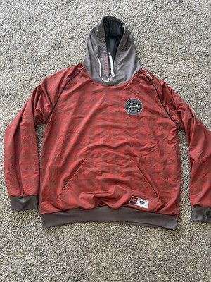 UNRL State of Hockey Hoodie Mens XL Silk Series Minnesota Plaid Red Stretch