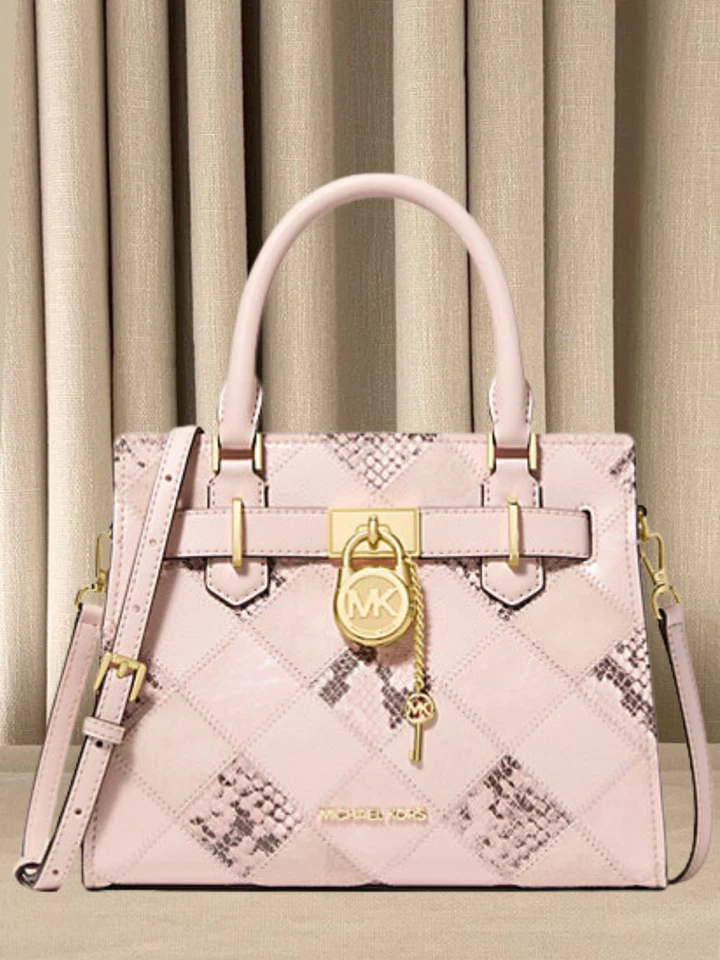 Michael Kors Hamilton Pequeño Bandolera Mensajero Hombro Cartera Bolso Rosa Foto 3 de 4
