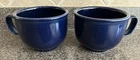 2 Used Homer Laughlin Fiestaware 18 oz Jumbo Mug Cup Dark Blue