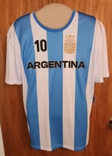AFA Argentina Lionel Messi #10 Men's Official Soccer Jersey XL Light Blue White