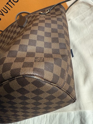 LOUIS VUITTON Neverfull MM Damier Ebene Rose Ballerine Interior Handbag - Picture 20 of 24