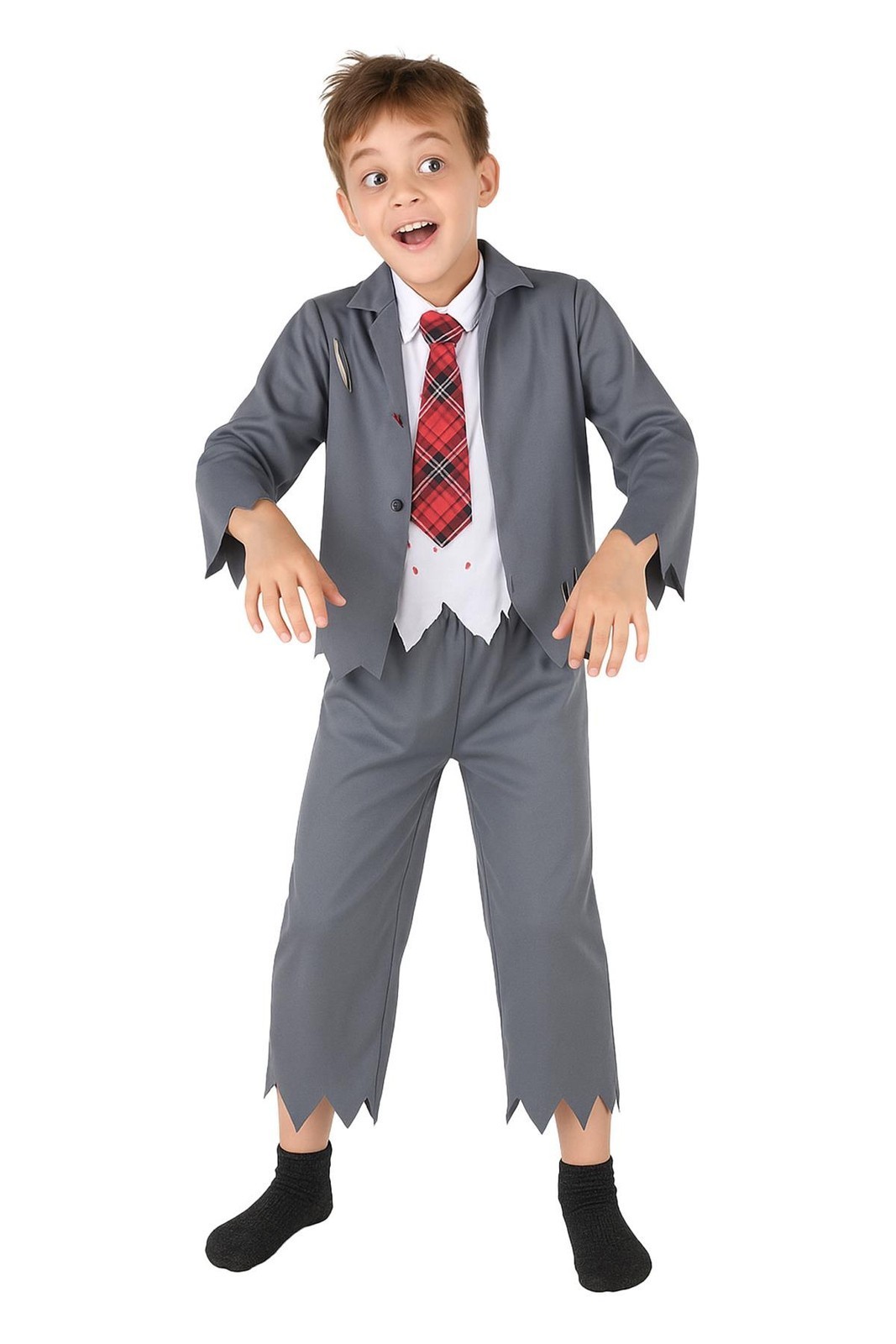 Niño Zombie Niño de Escuela Disfraz Halloween Truco o Trato Zombie Set