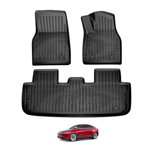 X-CAR 3D Floor Mats for Tesla Model Y Juniper 2025-Onwards All Weather Heavy ...