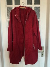 Ulla Popken Damen Strickfleece Jacke, Größe 50/52, Rot