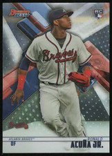 2018 Bowman's Best RONALD ACUNA JR. Base Set Rookie Card RC #51. rookie card picture