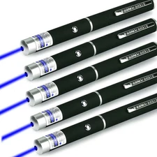 5PCS Blue Violet Purple Laser Pointer Pen 405nM Visible Light Beam