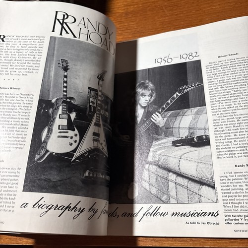VTG 1982 Guitar Player Magazine Randy Rhoads Tribute Vintage Jimi Hendrix Zappa - Picture 9 of 12
