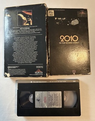 2010 The Year We Make Contact (VHS 1984 MGM) BIG BOX Roy Scheider Sci-Fi TESTED!