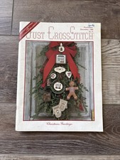 Just Cross Stitch Mag/Book November/ December 1986 Christmas Stockings Ornaments