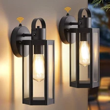 Dusk to Dawn Outdoor Lighting Fixtures, Black Waterproof Sconce Outside Lamp ...