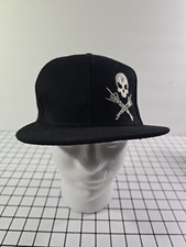 Trending Embroidered Skull & Hand - Unisex - Baseball Hat - Snap Back - Black