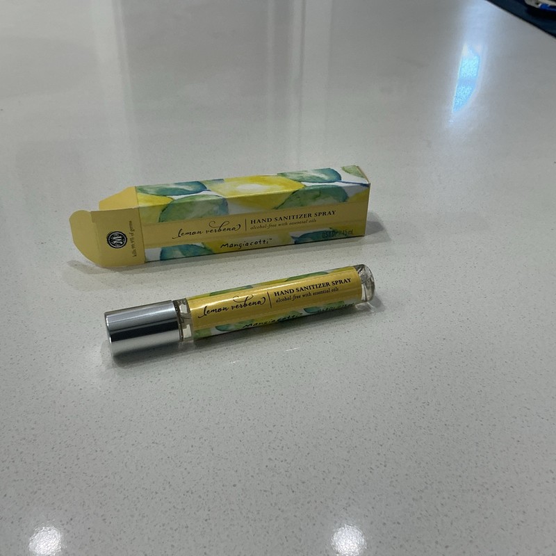 Mangiacotti Lemon Verbena Hand Sanitizer Spray .5 Fl Oz NEW 