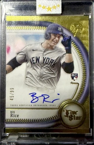 2025 Topps Five Star Ben Rice RC Auto /99 Gold New York Yankees #FSA-BR