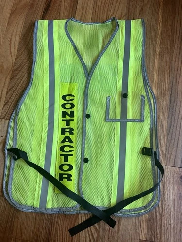 HIGH VISIBILITY CONTRACTOR SAFETY VEST, 5 FOR $20 - product listing photo