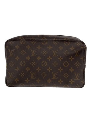 LOUIS VUITTON Trusse Toilette 28 Monogram Canvas Brown PVC Brown