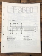 Yamaha T-960 II Tuner Service Manual Original 