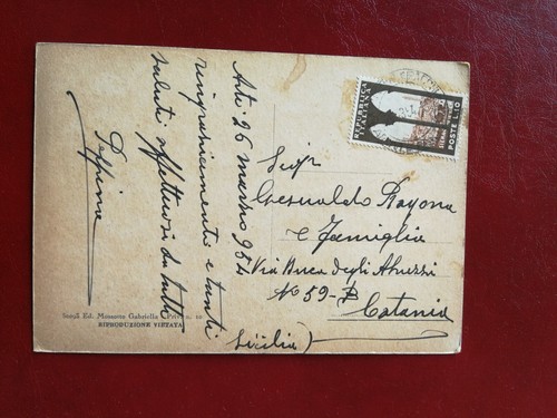 ASTI PIAZZA ALFIERI CON VECCHIE AUTO VIAGGIATA 1954 FG #243 - Imagen 2 de 2