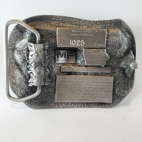 Massey Ferguson Winter 1985 Limited Edition  Vintage Metal Belt Buckle - Picture 2 of 2