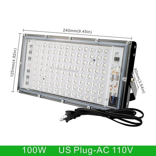 LED UV Light 100W Black Party Stage Floodlight Flood DJ Purple Lamp Club Glow - Picture 9 of 10