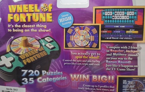 Jakks Pacific Wheel Of Fortune Electronic Game 2005 New SEALED Plug & Play - Picture 3 of 4