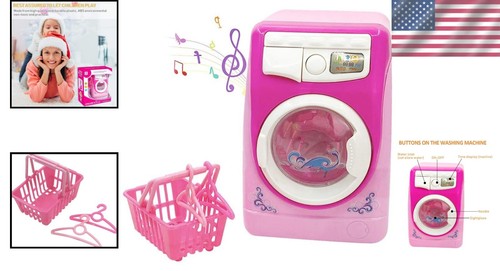 Mini Kids Washing Machine Toy with Sound & Light - Perfect Dollhouse Accessory - Picture 2 of 10