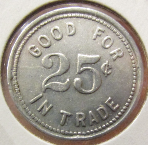 Vintage Corner Bar Kemmerer, WY 25c Trade Token - Wyoming Wyo. - Picture 2 of 2