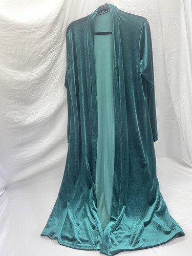 Women’s Green Velour 1XL House Coat,Duster,Robe WD2149 - Picture 7 of 13