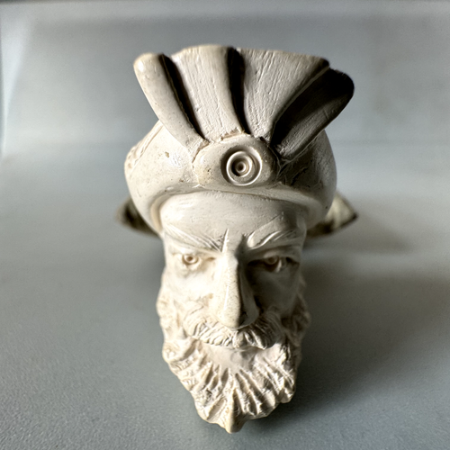 Vintage Meerschaum Pipe Sultan Carved Head Turkish Tobacco Smoking Acrylic Stem - Picture 9 of 15