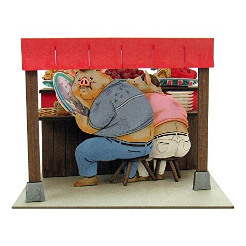 Sankei MP07-56 Studio Ghibli Parents Become Pigs Paper Craft - Picture 4 of 7