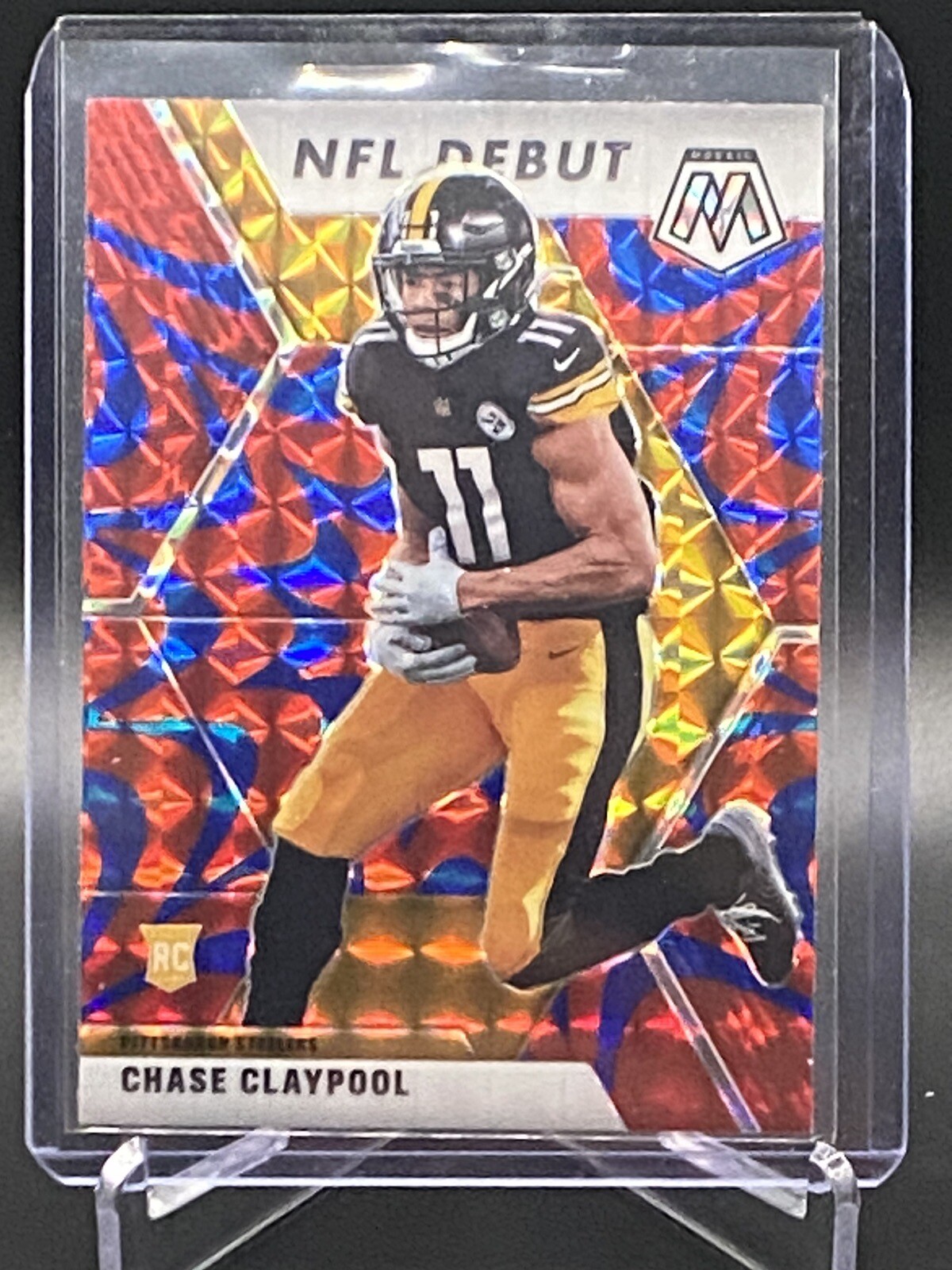 2020 Panini Mosaic Football NFL Debut Chase Claypool 278 Reactive Blue Steelers