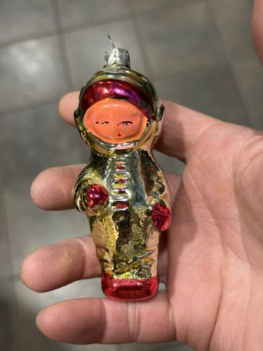 Vintage Soviet Christmas Ornament, Christmas Tree Decoration, Boy Astronaut CCCP - Picture 2 of 5