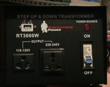 ROCKSTONE POWER 3000 WATT VOLTAGE CONVERTER TRANSFORMER/ STEP UP  DOWN AC