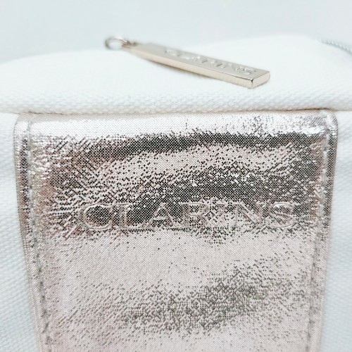CLARINS Beige Makeup Cosmetics Bag, Travel Toiletry Pouch, Large Size, Brand NEW - Picture 8 of 8
