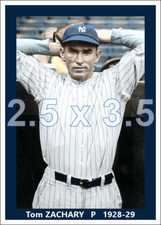 Tom Zachary - c. 1928-29 New York Yankees - choose a size - colorized print