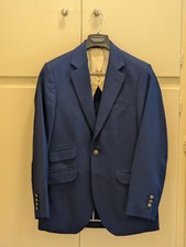 Charles Tyrwhitt Cobalt Blue Birdseye Classic Fit Summer Blazer   Free Shipping 