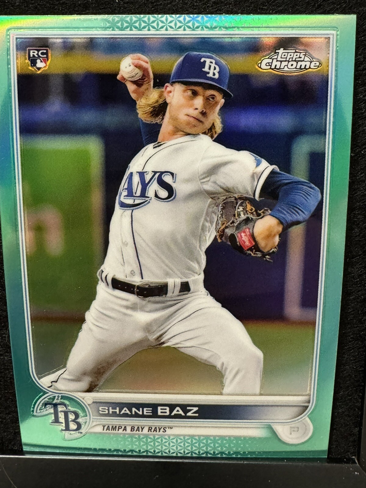 2022 Topps Chrome - Aqua Refractor #201 Shane Baz /199 (RC)