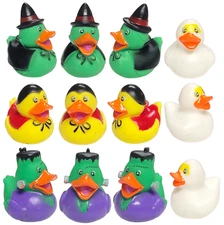Halloween Monster Rubber Duckies  (2") Standard Size. (12 Pack)